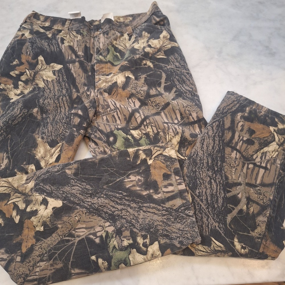 Vintage Duxbak Hunting Camo Pants Mens 36 Brown Mossy Oak Insulated USA Made